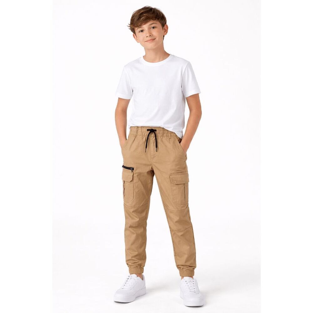 Tony Hawk Big Boys Hybrid Cargo Jogger Pants Khaki M (10-12)
